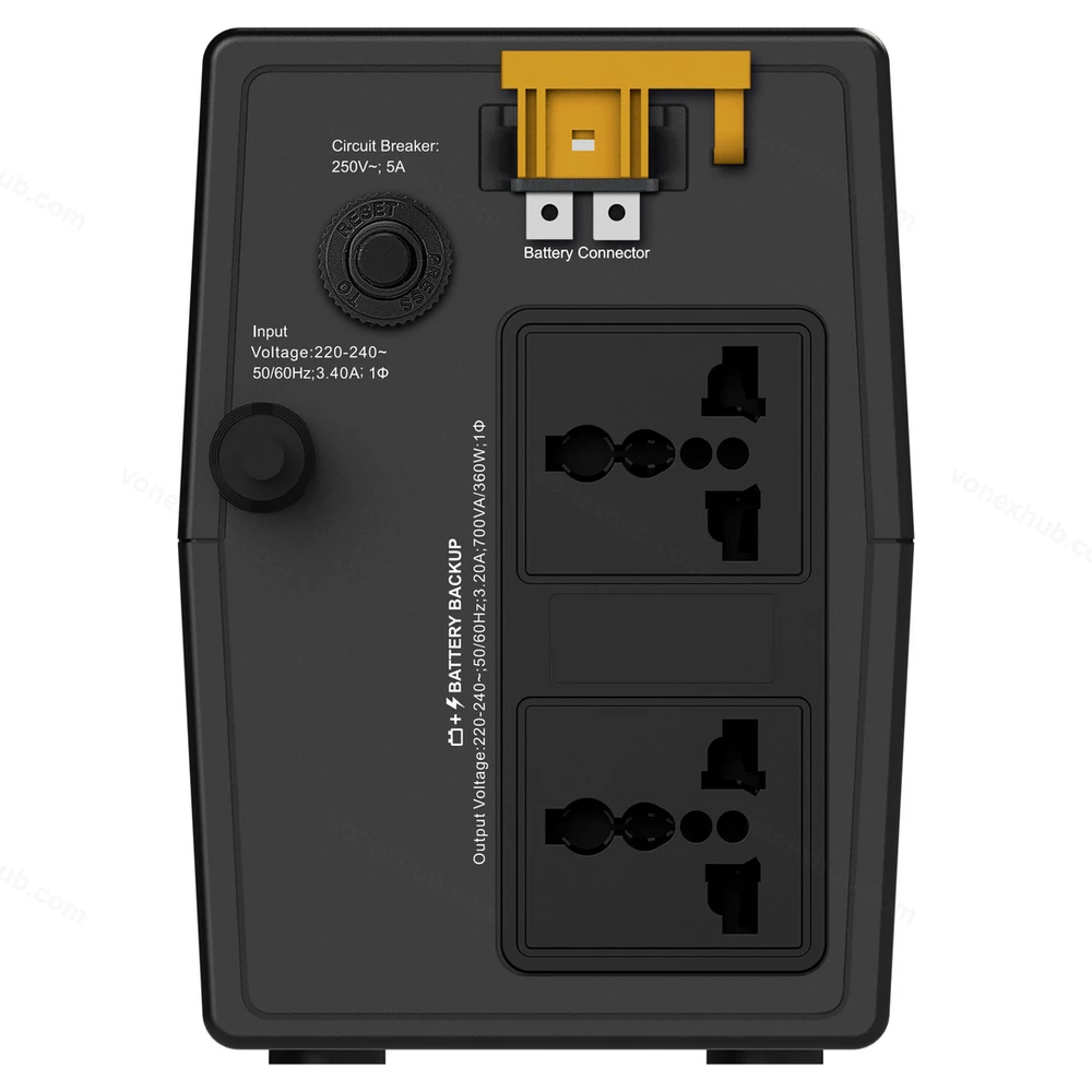 APC BVG700I-MSX Rear Connectors