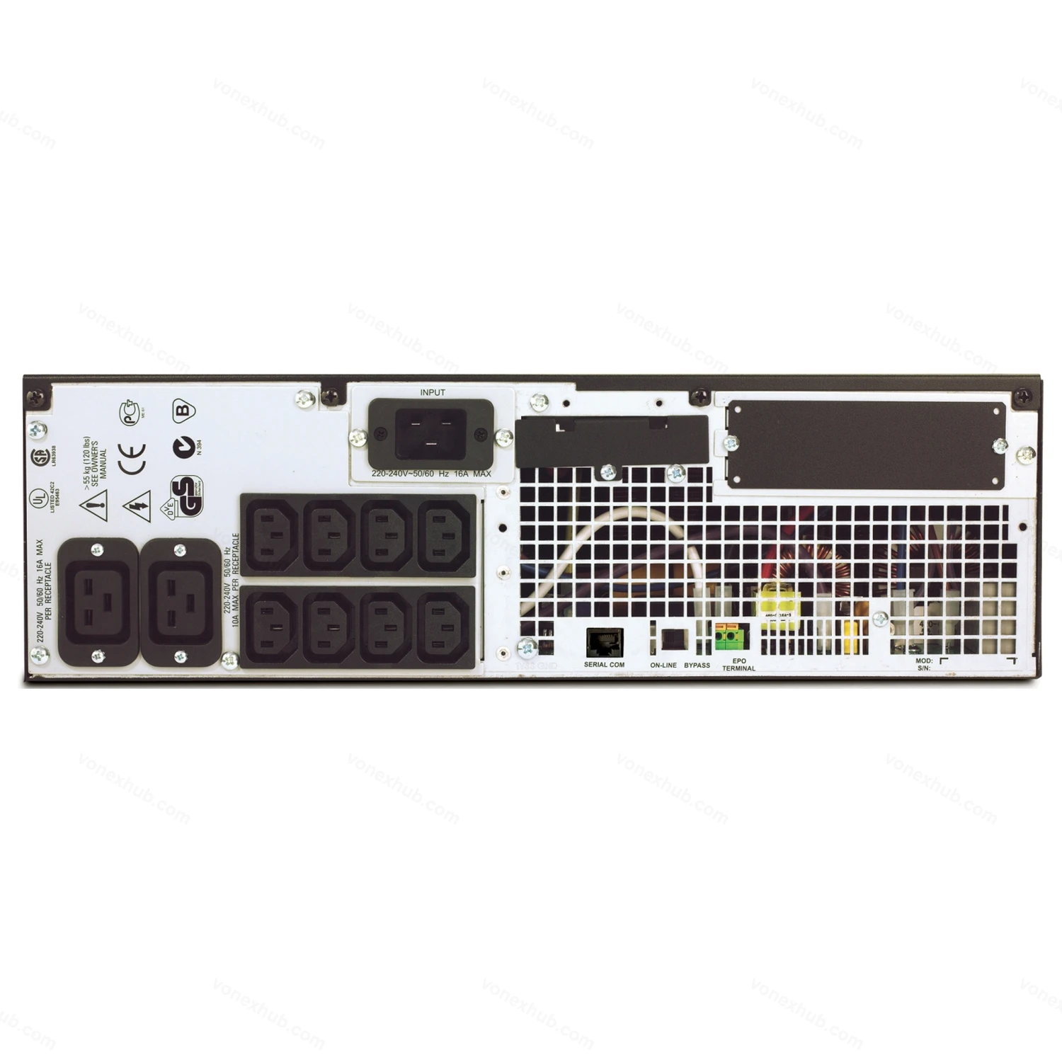 APC SURTD3000XLIM Rear Connectors