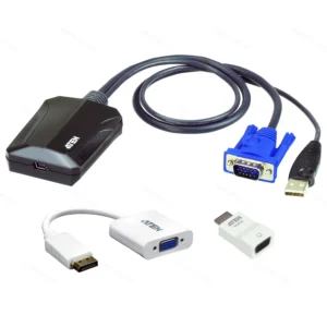 ATEN CV211CP-AT Laptop USB KVM Console Crash Cart Adapter IT Kit
