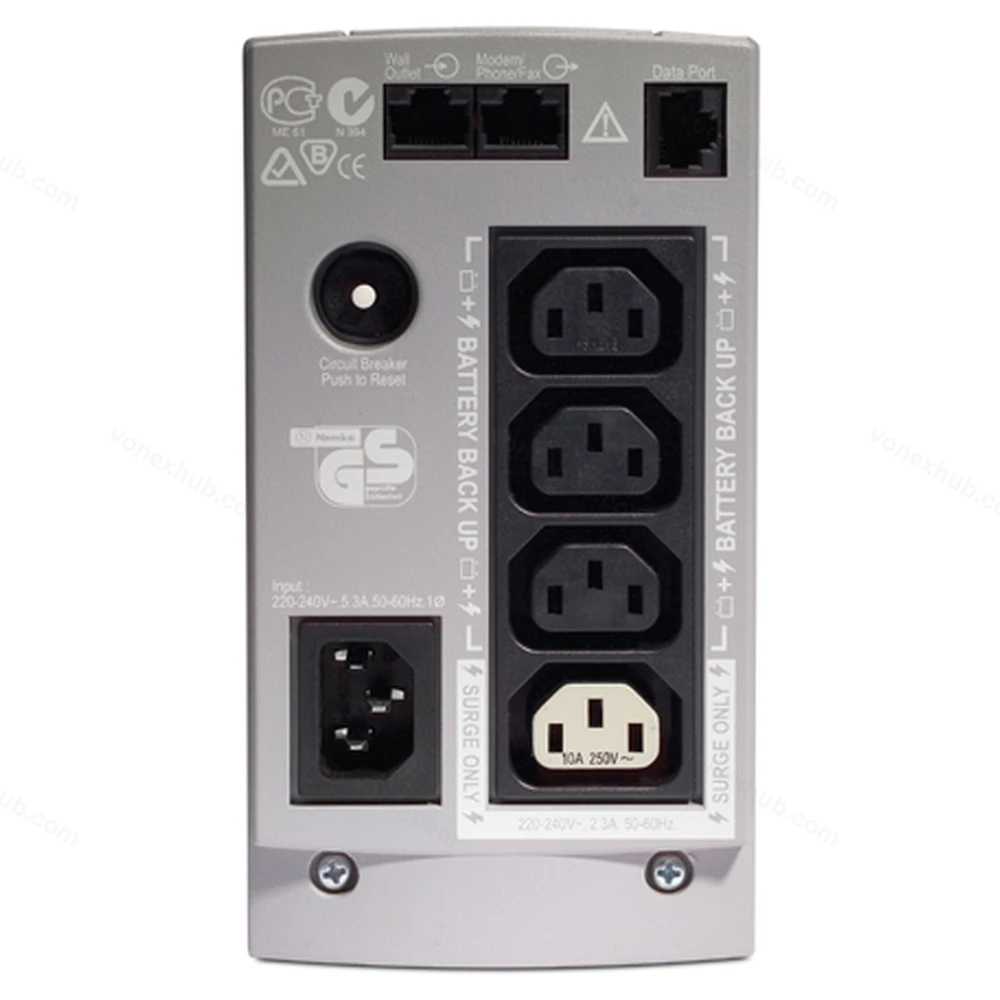 APC BK650EI Rear Connectors