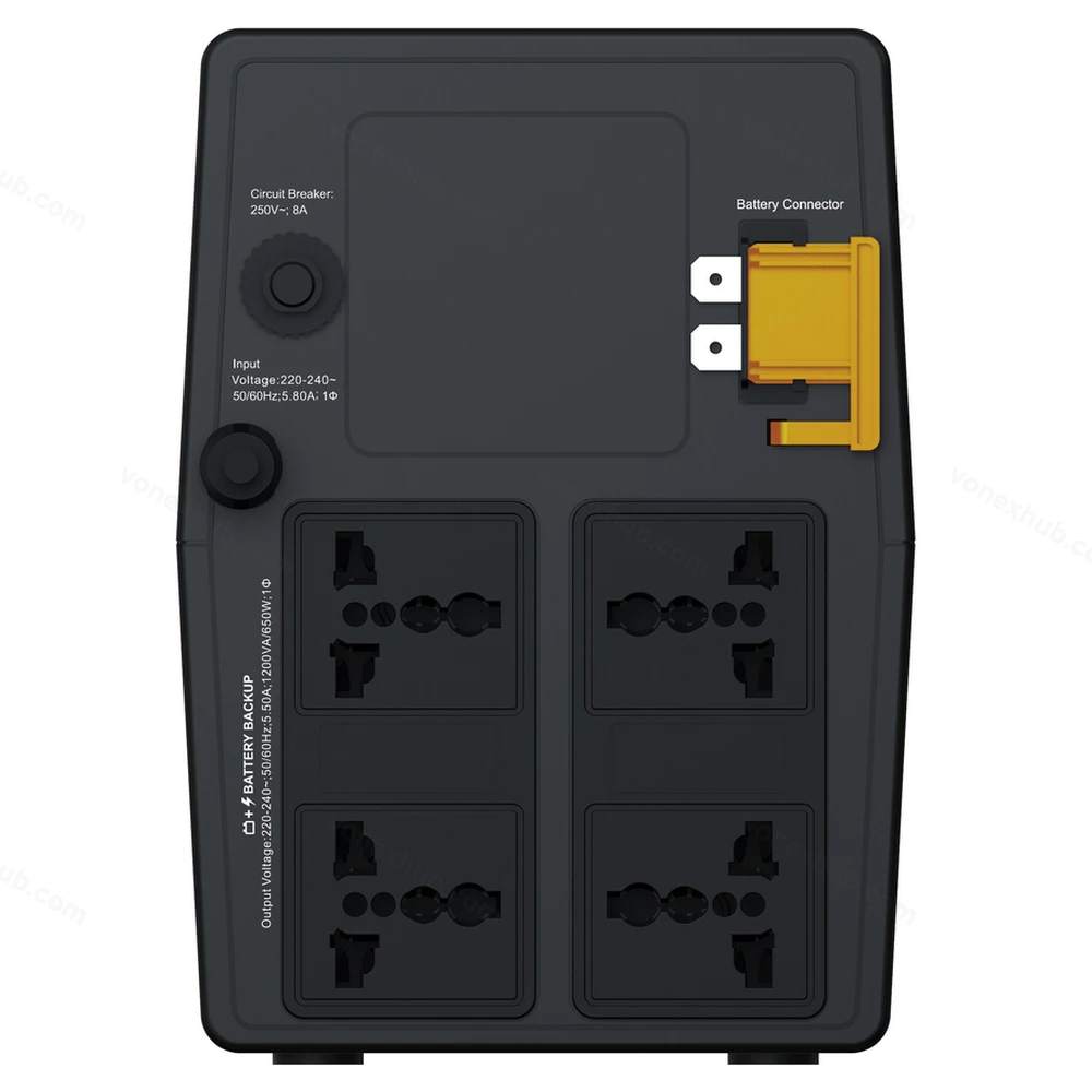 APC BVG1200I-MSX Rear Connectors