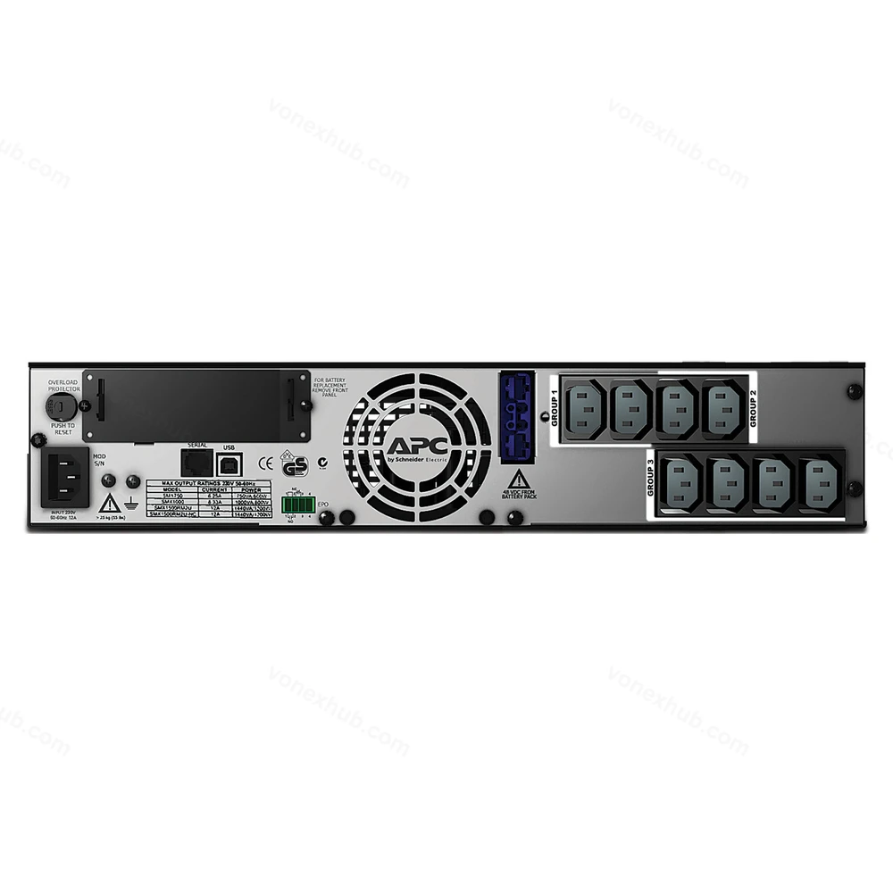 APC SMX1500RMI2U Rear Connectors