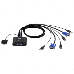 ATEN CS22U-AT 2-Port USB VGA Cable KVM Switch with Remote Port Selector
