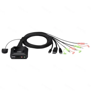 ATEN CS52DP-AT 2-Port USB-C DisplayPort Hybrid Cable KVM Switch