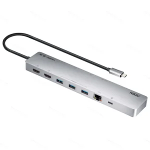ATEN UH3240-AT 11-in-1 USB-C Multiport Dock with Power Pass-Through
